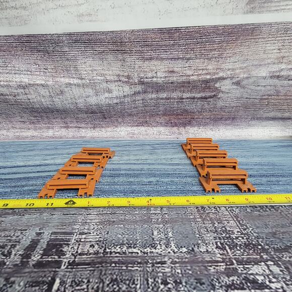 H.o scale maybe O bridge trusses 40 plus pcs incline and decline lt brown - Picture 13 of 13